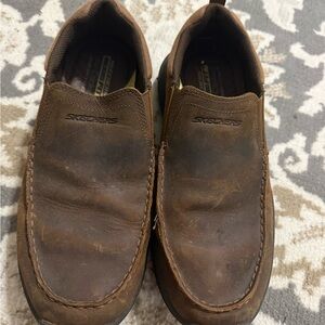 Skechers Men's Dark Brown Leather Loafers